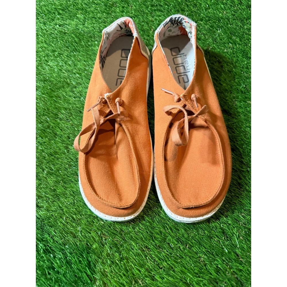 Hey Dude Wendy Mango Orange Slip On Shoes Women Size 12